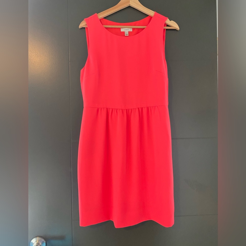 J. Crew Bright Red Midi Dress